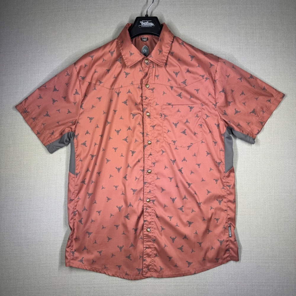 Club Ride Mens New West Cycling Jersey Button Down Shirt Size Large